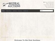 Tablet Screenshot of bigdealauctions.com
